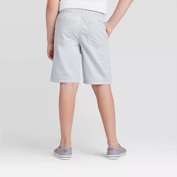 Boys' Light Grey Playwear 'At the Knee' Pull-On Shorts - Cat & Jack™, New- 10-12 - Picture 2 of 2